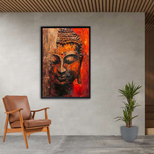 Canvas Painting Buddha Photo frame