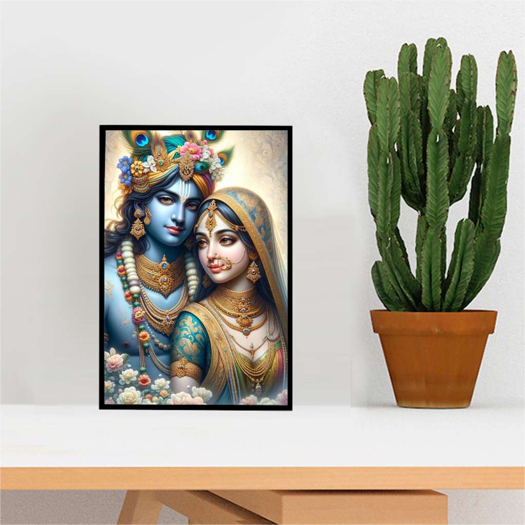 Radha Krishna Photo frame - Desk