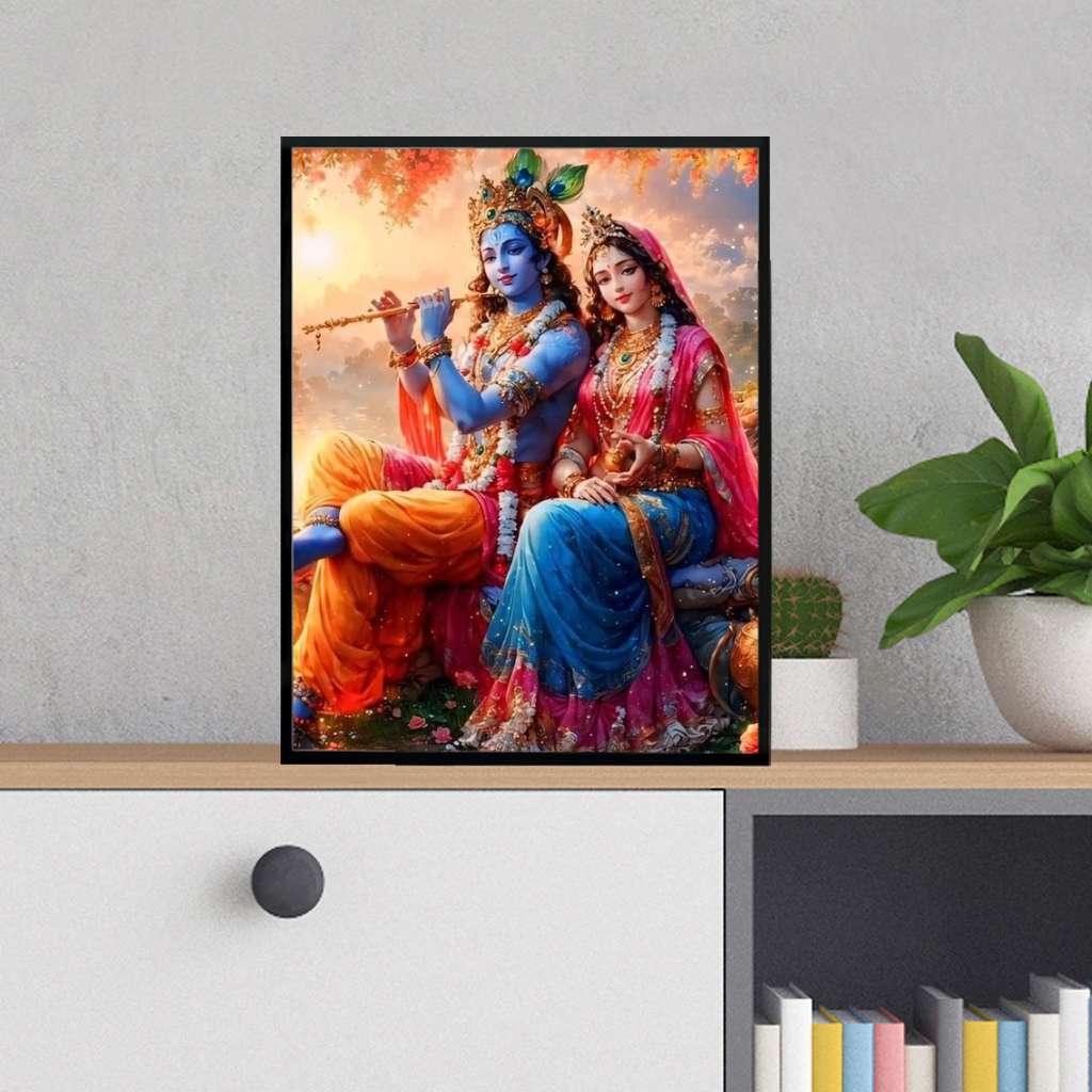 Radha Krishna Photo frame - Desk