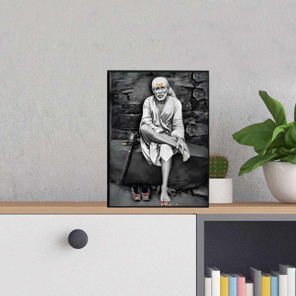 Sai Baba Photo Frame - Desk