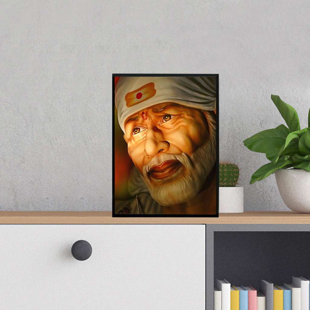 Sai Baba Photo Frame - Desk