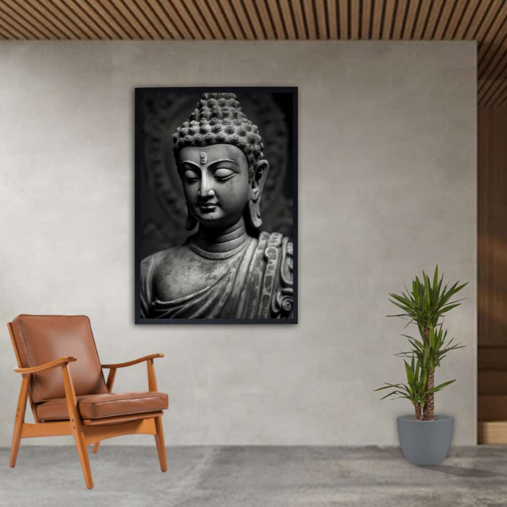 Canvas Painting Buddha Photo frame