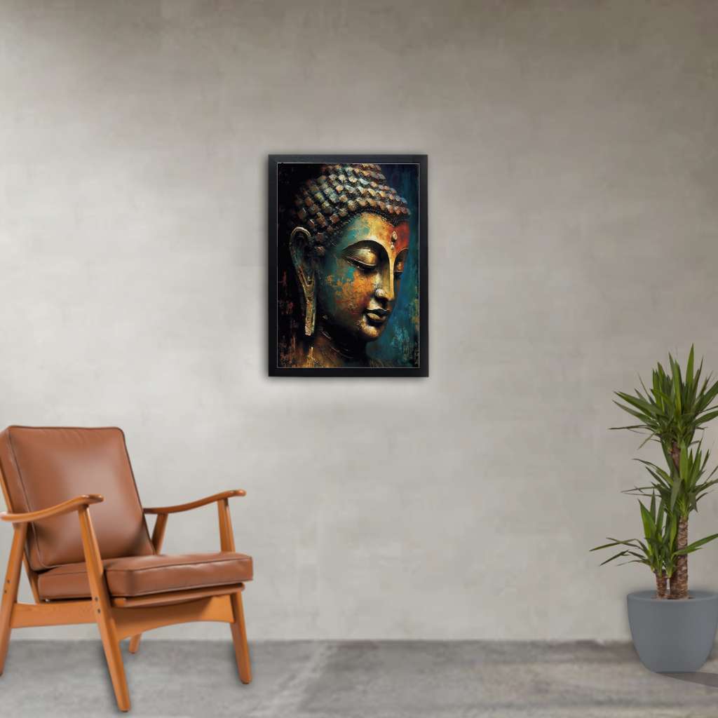 Canvas Painting Buddha Photo frame