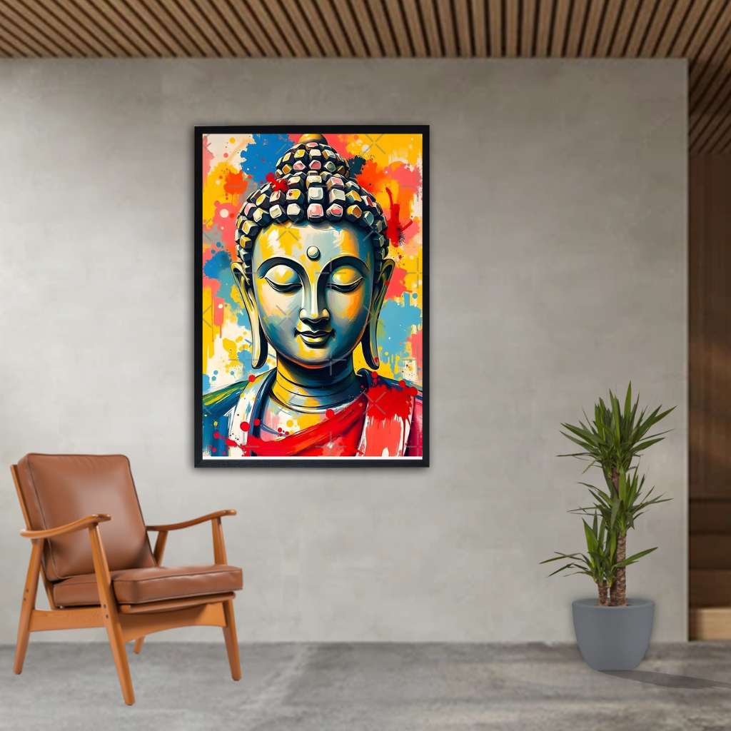 Canvas Painting Buddha Photo frame