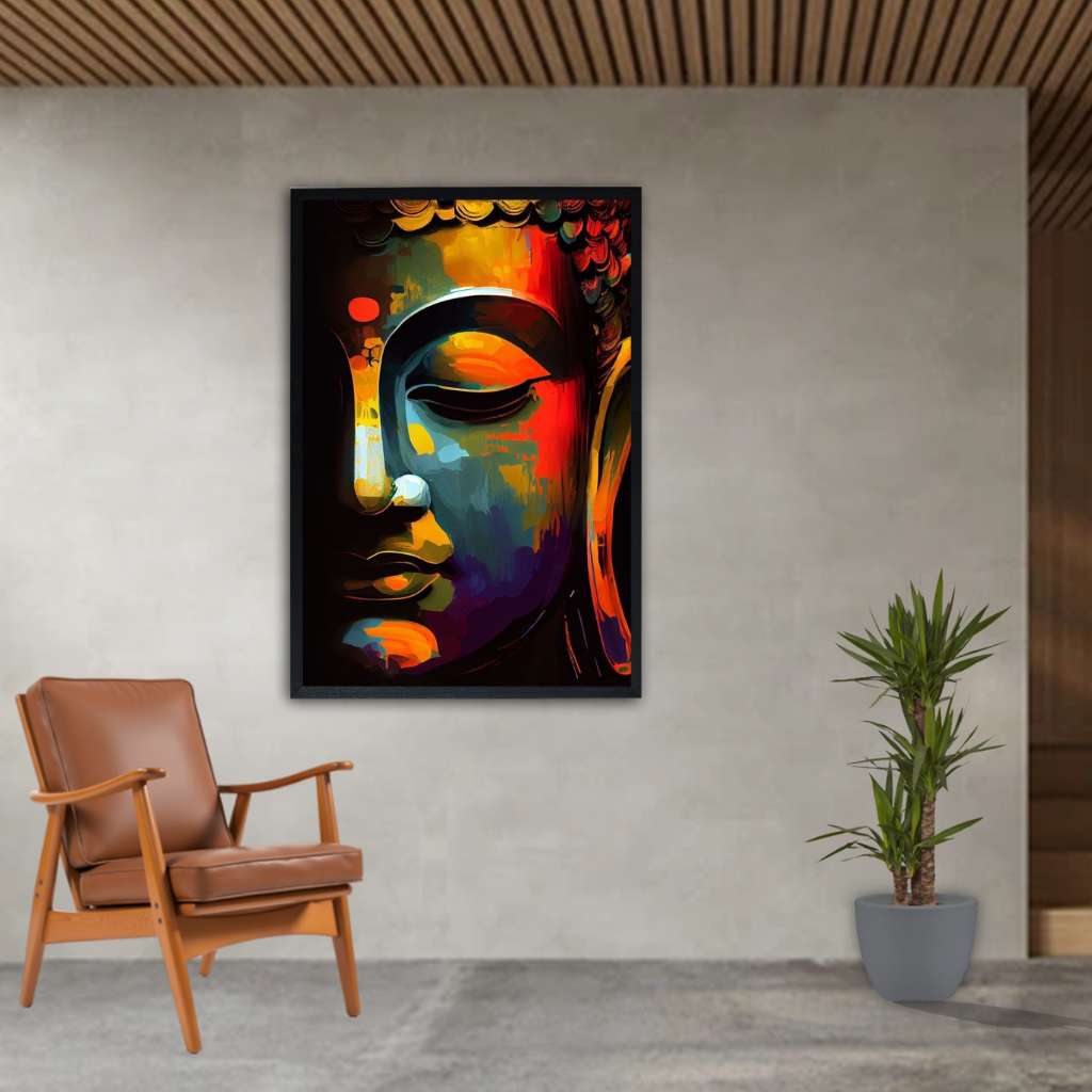 Canvas Painting Buddha Photo frame