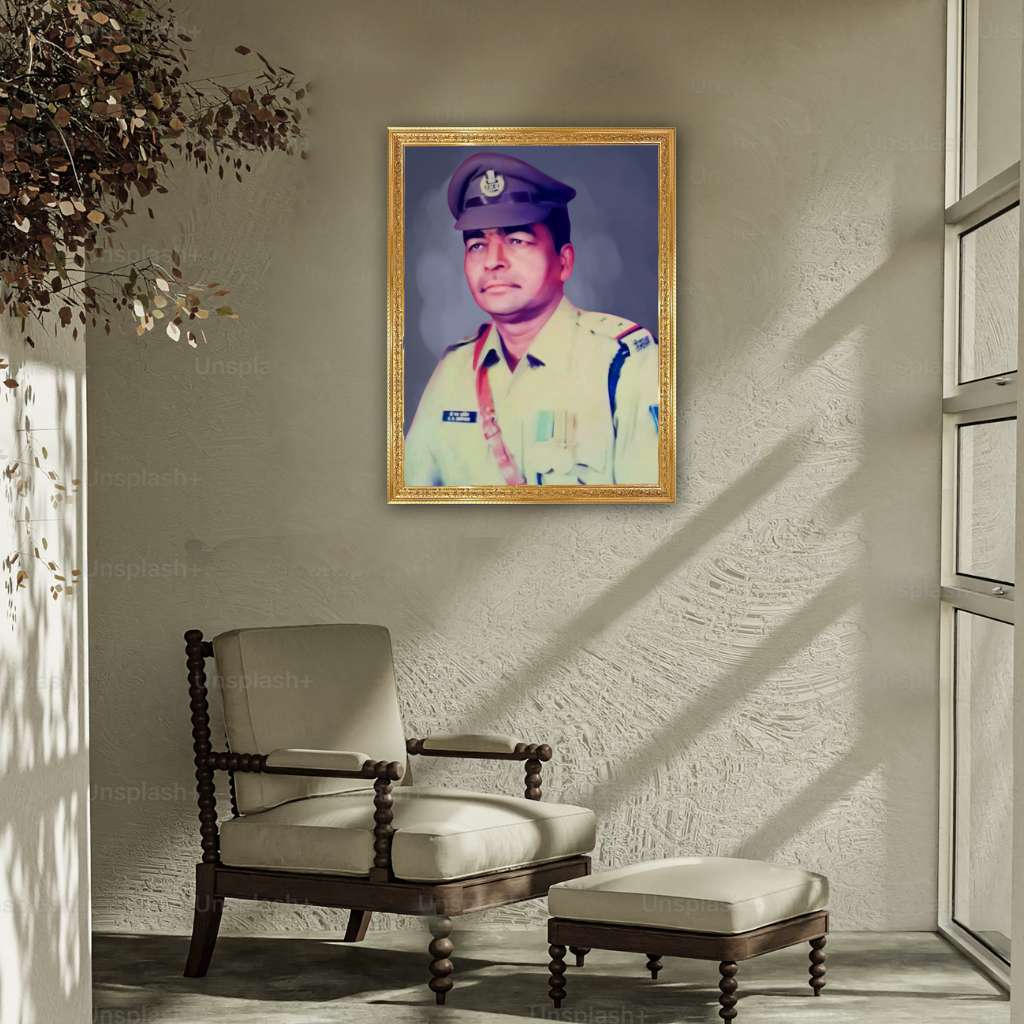 Big Death Photo Frame - Golden Borders