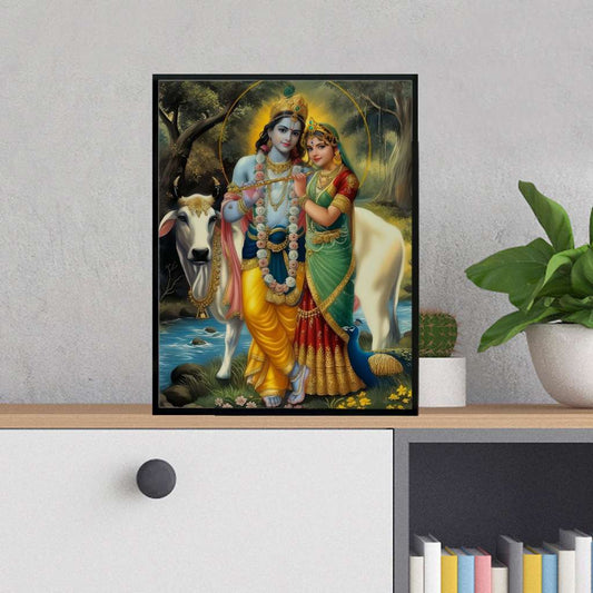 Radha Krishna Photo frame - Desk