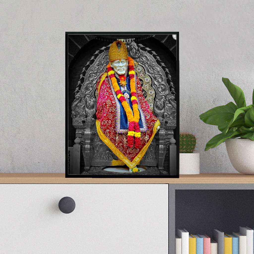 Sai Baba Photo Frame - Desk