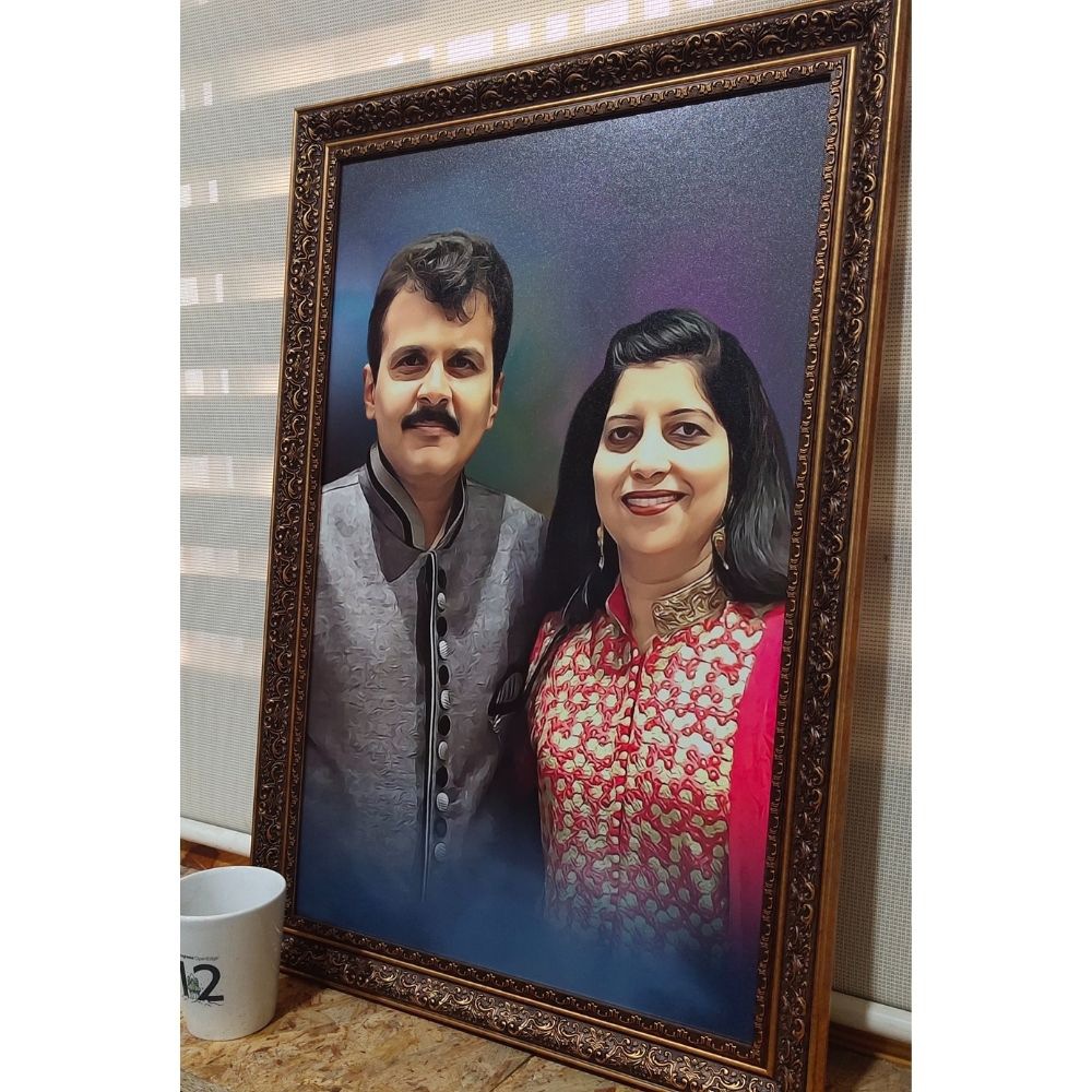 Oil painting photo frame as anniversary gifts 