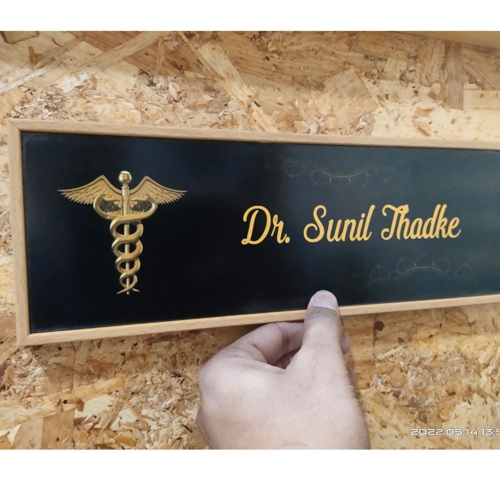 Doctors custom name plate