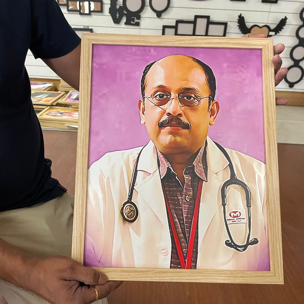 Professional portrait photo frame for doctors