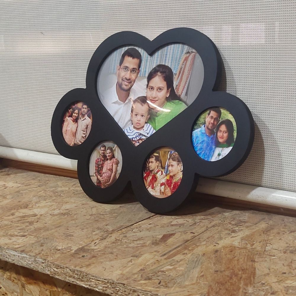 Family heart collage photo frame