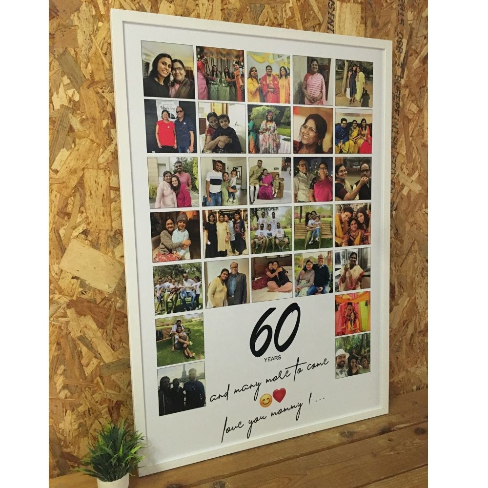 Mothers 60th Birthday wall collage photo frame